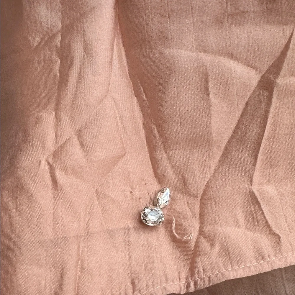 Zara Blush Mini Skirt with Embellishments damaged